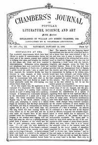 Chambers's Journal of Popular Literature, Science, and Art, Fifth Series, No. 107, Vol. III, January 16, 1886 — Various cover