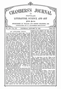 Chambers's Journal of Popular Literature, Science, and Art, Fifth Series, No. 108, Vol. III, January 23, 1886 — Various cover
