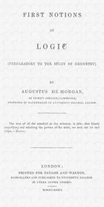 First notions of logic (preparatory to the study of geometry) cover