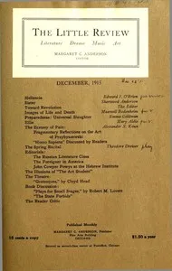 The Little Review, December 1915 (Vol. 2, No. 9) — Various cover