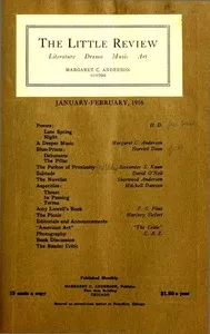 The Little Review, January-February 1916 (Vol. 2, No. 10) — Various cover