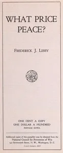 What Price Peace? — Frederick J. (Frederick Joseph) Libby cover