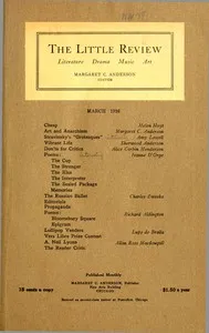 The Little Review, March 1916 (Vol. 3, No. 1) cover