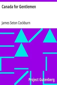 Canada for Gentlemen cover