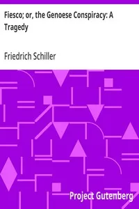 Fiesco; or, the Genoese Conspiracy: A Tragedy — Friedrich Schiller cover