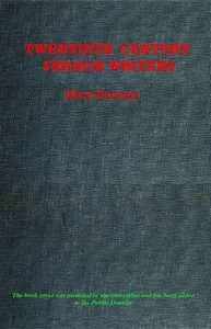 Twentieth Century French Writers: Reviews and Reminiscences — A. Mary F. (Agnes Mary Frances) Robinson cover
