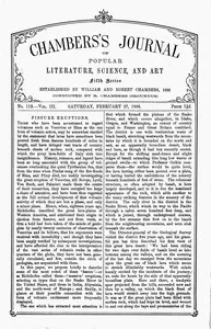 Chambers's Journal of Popular Literature, Science, and Art, Fifth Series, No. 113, Vol. III, February 27, 1886 — Various cover