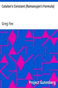 Catalan's Constant [Ramanujan's Formula] — Greg Fee cover