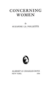 Concerning Women — Suzanne La Follette cover