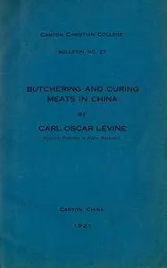 Butchering and curing meats in China cover