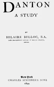 Danton: A study — Hilaire Belloc cover
