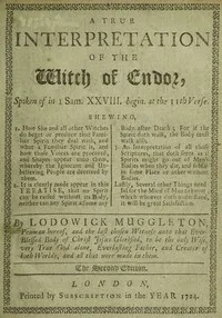 A True Interpretation of the Witch of Endor — Lodowick Muggleton cover