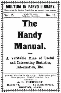 The handy manual: A veritable mine of useful and interesting statistics, information, etc. cover