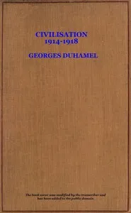 Civilisation 1914-1918 — Georges Duhamel cover