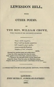 Lewesdon Hill, with other poems cover