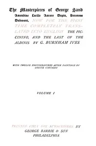 The Piccinino, Volume 1 (of 2) cover