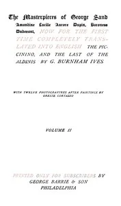 The Piccinino, Volume 2 (of 2); The last of Aldinis — George Sand cover