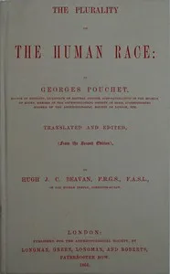 The plurality of the human race — G. (Georges) Pouchet cover