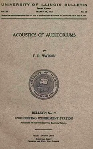 Acoustics of auditoriums — Floyd Rowe Watson cover