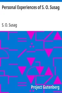 Personal Experiences of S. O. Susag — S. O. Susag cover