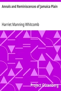 Annals and Reminiscences of Jamaica Plain — Harriet Manning Whitcomb cover
