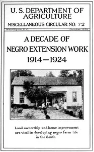A decade of negro extension work, 1914-1924 — O. B. (Oscar Baker) Martin cover