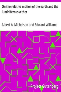 On the relative motion of the earth and the luminiferous æther — Albert A. (Albert Abraham) Michelson cover