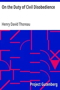 On the Duty of Civil Disobedience — Henry David Thoreau cover
