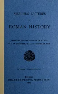 Niebuhr's lectures on Roman history, Vol. 2 (of 3) — Barthold Georg Niebuhr cover