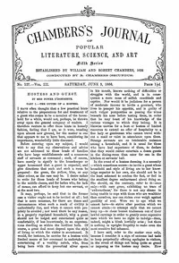 Chambers's Journal of Popular Literature, Science, and Art, fifth series, no. 127, vol. III, June 5, 1886 — Various cover