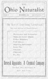 The Ohio Naturalist, Vol. II, No. 1, November, 1901 — Ohio State University. Biological Club cover