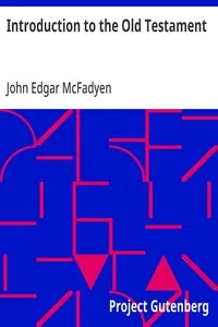 Introduction to the Old Testament — John Edgar McFadyen cover