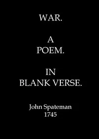 War: A poem in blank verse — John Spateman cover