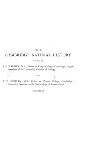 The Cambridge natural history, Vol. 02 (of 10) — Frank E. (Frank Evers) Beddard cover