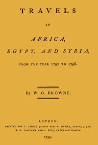 Travels in Africa, Egypt, and Syria, from the year 1792 to 1798 cover