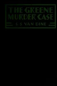 The Greene murder case — S. S. Van Dine cover