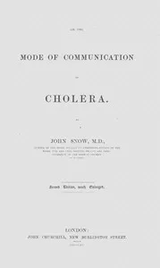 On the mode of communication of cholera — John Snow cover