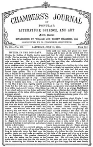 Chambers's Journal of Popular Literature, Science, and Art, fifth series, no. 135, vol. III, July 31, 1886 — Various cover