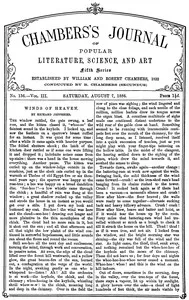 Chambers's Journal of Popular Literature, Science, and Art, fifth series, no. 136, vol. III, August 7, 1886 — Various cover