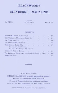 Blackwood's Edinburgh Magazine, Vol. 93, No. 570, April, 1863 — Various cover