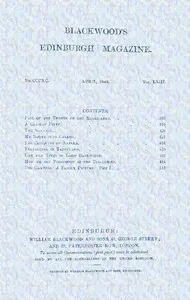 Blackwood's Edinburgh Magazine, Vol. 63, No. 390, April, 1848 cover
