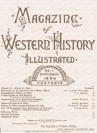 Magazine of western history, illustrated, Vol. I, No. 1, November 1884 — Various cover