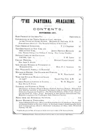 The National Magazine, Vol. XV, No. 1, November 1891 — Various cover
