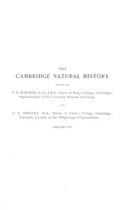 The Cambridge natural history, Vol. 08 (of 10) — Hans Gadow cover