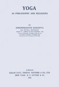 Yoga as philosophy and religion cover