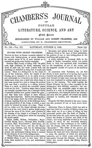 Chambers's journal of popular literature, science, and art, fifth series, no. 145, vol. III, October 9, 1886 — Various cover