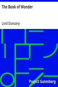 The Book of Wonder — Lord Dunsany cover