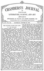 Chambers's Journal of Popular Literature, Science, and Art, fifth series, no. 147, vol. III, October 23, 1886 — Various cover
