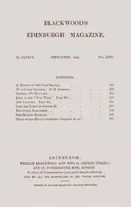 Blackwood's Edinburgh Magazine, Vol. 64, No. 395, September, 1848 — Various cover