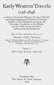 John Long's journal, 1768-1782 — J. (John), Indian trader Long cover